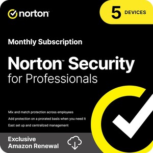 Norton Security for Professionals 2024, Antivirus software for up to 5 Devices [1-Month Subscription]